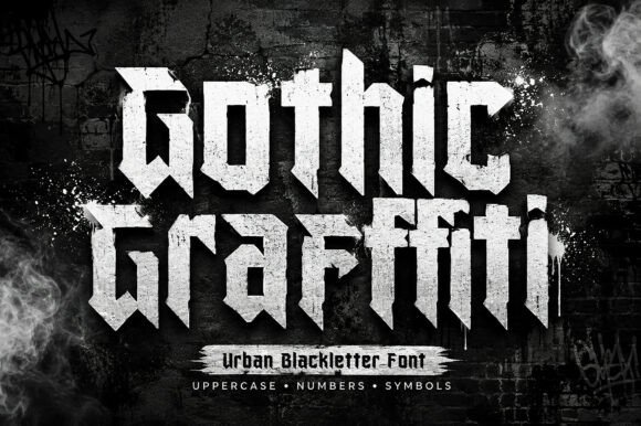 Gothic Graffiti urban blackletter fonts for clothing brand logos