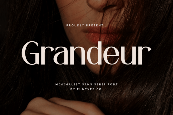 Grandeur bold minimalist sans fonts for logos