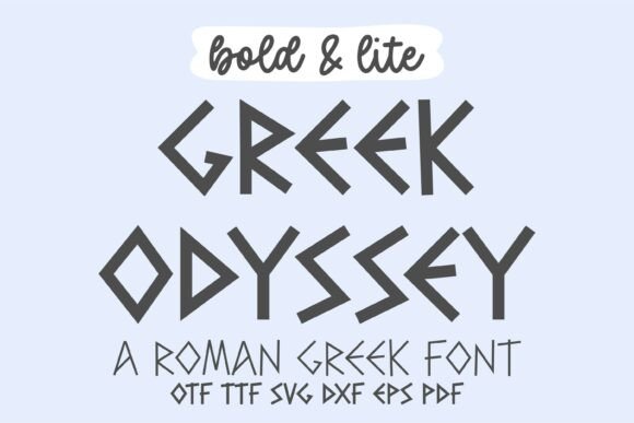 Greek Odyssey classic brush-inspired fonts for logos