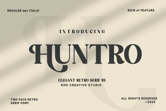 Vintage serif fonts for logos shown on a heritage brand mark