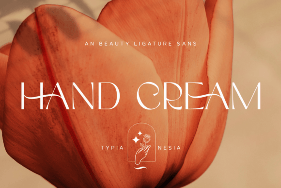 modern minimalist fonts example - Hand Cream font