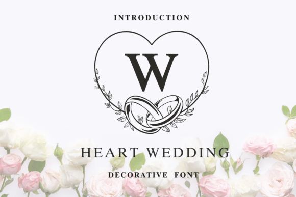 Heart Wedding Monogram - monogram font for weddings