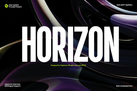 Horizon condensed display fonts for tight headlines