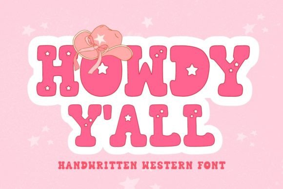 Howdy Yall western playful display fonts for logos