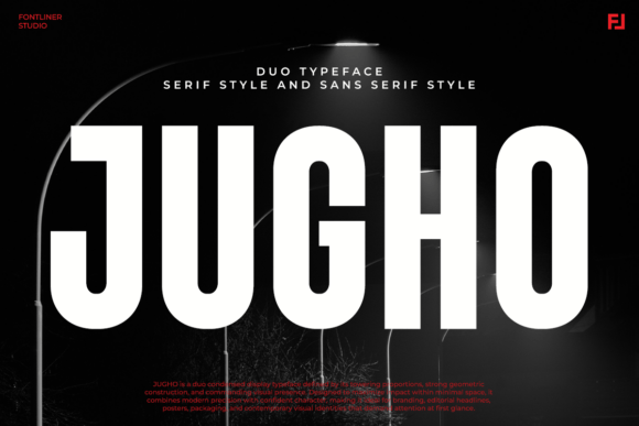 Jugho condensed urban duo fonts for bold branding