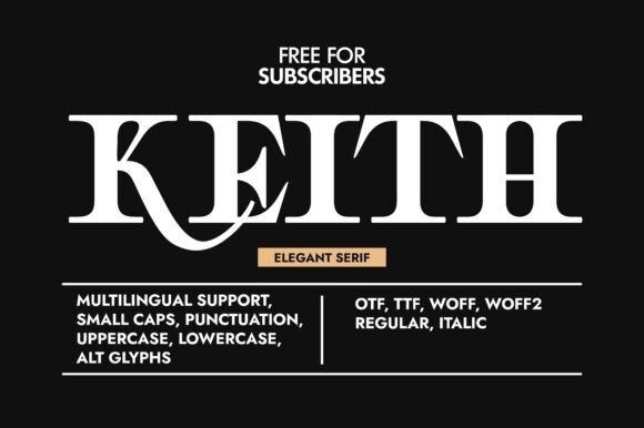 Keith Pro font preview