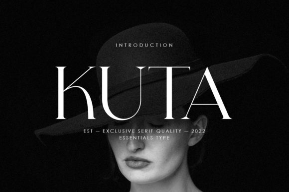 Kuta minimal modern serif fonts for branding