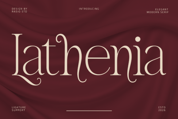 Lathenia font preview