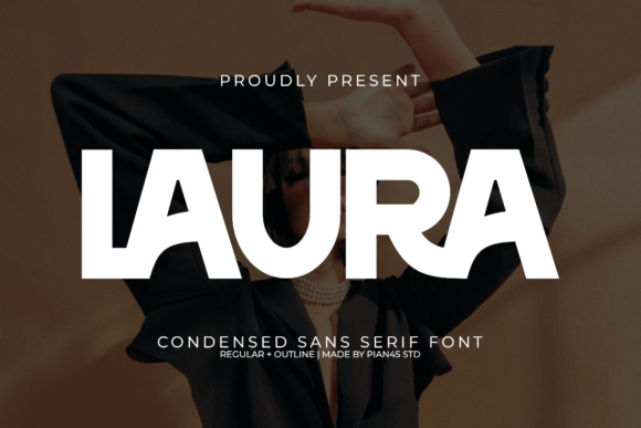 Laura ultra condensed display fonts for vintage branding