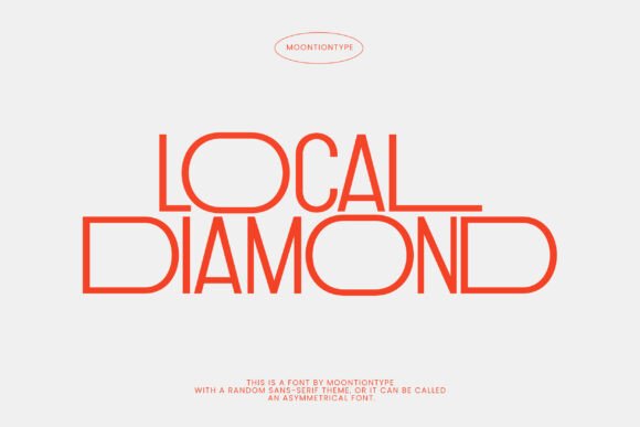 Local Diamond asymmetrical sans fonts for jewelry brands