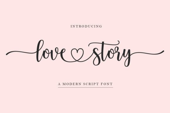 Love Story modern script fonts for instagram captions