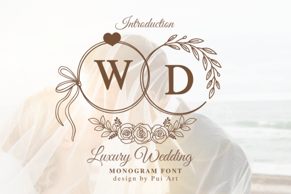 Luxury Wedding Monogram - monogram font for weddings
