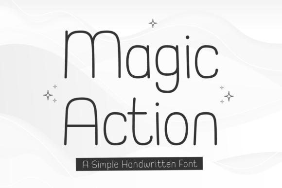 Magic Action handwriting signature fonts for logo design