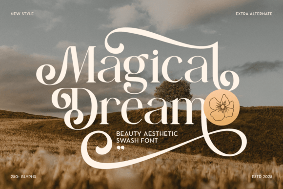 Magical Dream luxury modern serif fonts for branding