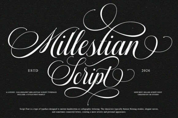 Mallestian Script elegant fonts for branding