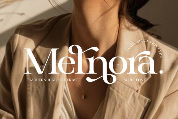 Melnora modern elegant display serif fonts for headlines