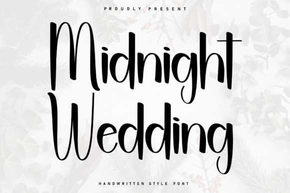 Midnight Wedding handwritten script fonts for wedding invitations