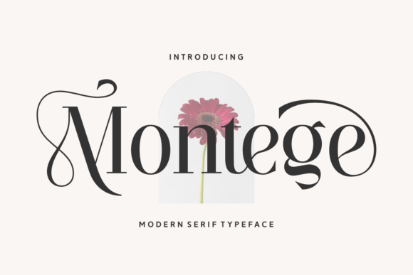 Montege luxury vintage serif fonts for logos