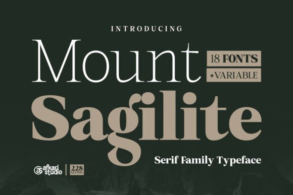 Mount Sagilite serif family fonts for instagram feeds