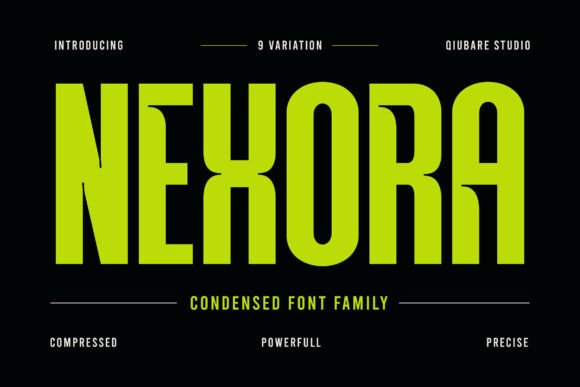 Nexora condensed display family fonts for instagram