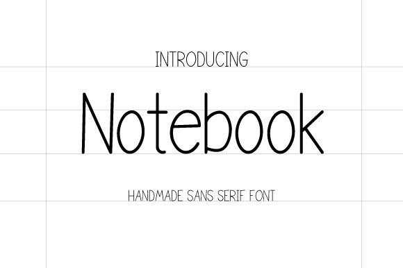 Notebook handmade sans fonts for friendly minimalist logos