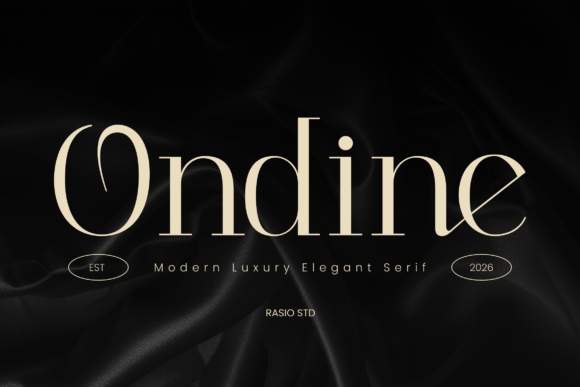 Ondine delicate display serif fonts for product packaging