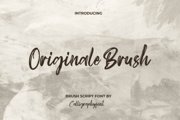 Originale Brush textured vintage brush fonts for logos