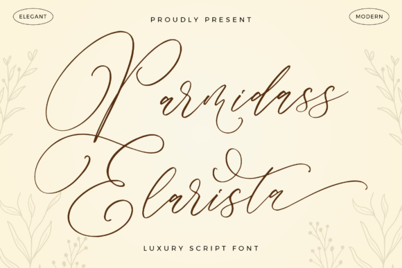 Parmidass Elarista font preview