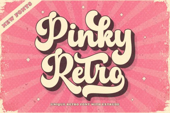 Pinky Retro bold retro script fonts for logos
