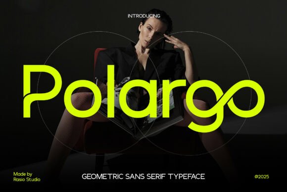 Polargo bold geometric sans fonts for branding