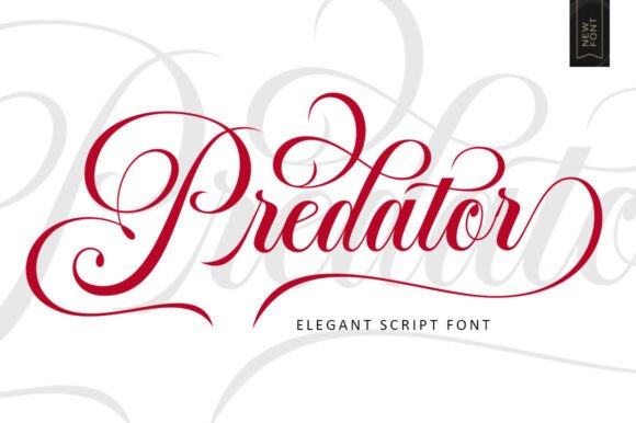 Predator elegant script fonts for artisan product packaging