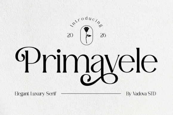 Primavele refined contrast modern serif fonts for branding