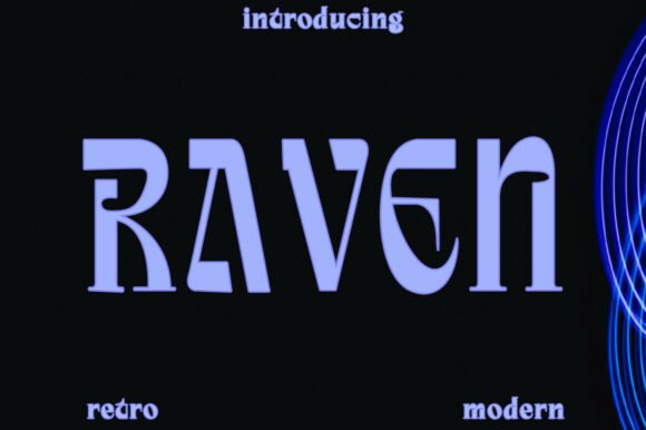 Raven bold modern serif feminine fonts for beauty brands