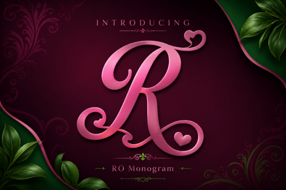 Ro Monogram decorative monogram fonts for jewelry seals