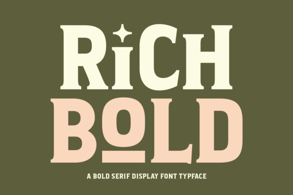 Rich Bold serif display fonts for posters