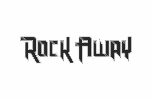 Rock Away racing and music display fonts for posters