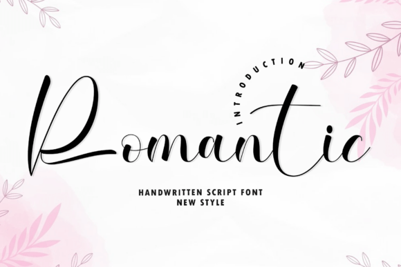 Romantic font preview
