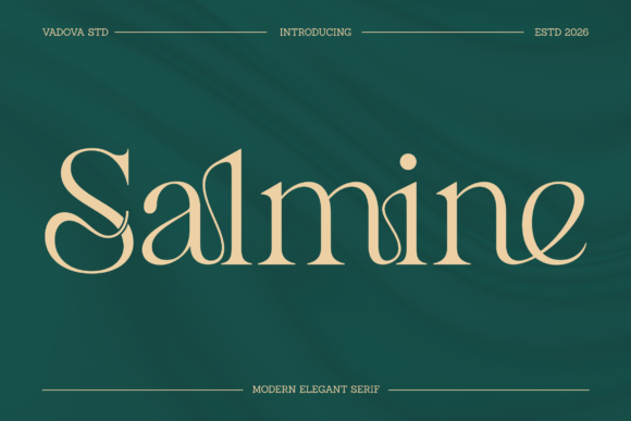 Salmine modern serif fonts for clothing brand logos