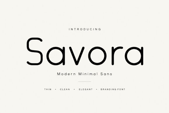 Savora minimal modern sans serif fonts for branding