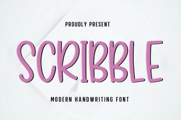 Scribble modern handwriting fonts for branding