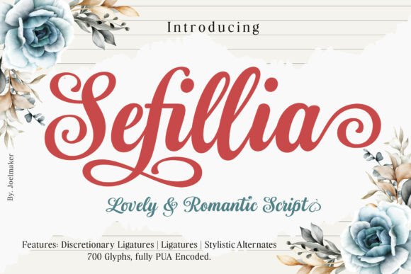 Sefillia Script font preview