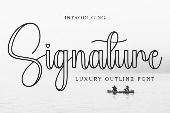 Signature font preview
