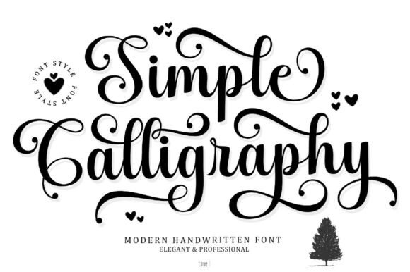 Simple Calligraphy clean fonts for wedding invitations