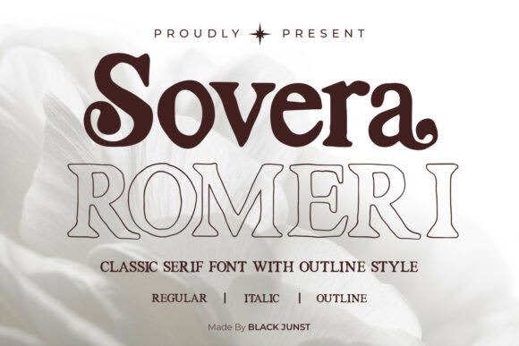 Sovera Romeri serif family fonts for vintage logos
