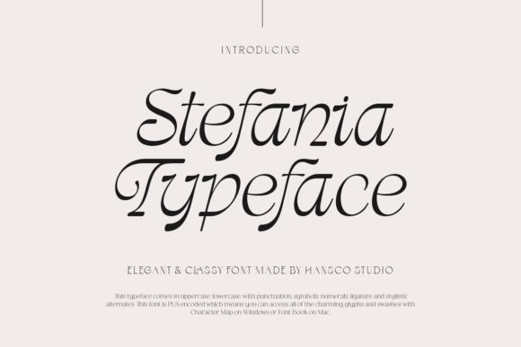 Stefania font preview