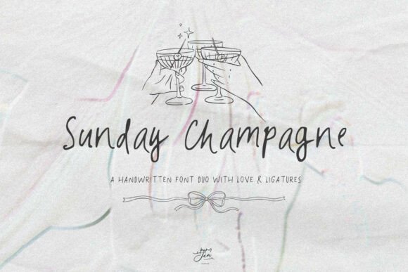 Sunday Champagne editorial duo fonts for instagram