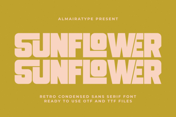 Sunflower retro condensed sans fonts for minimalist logos