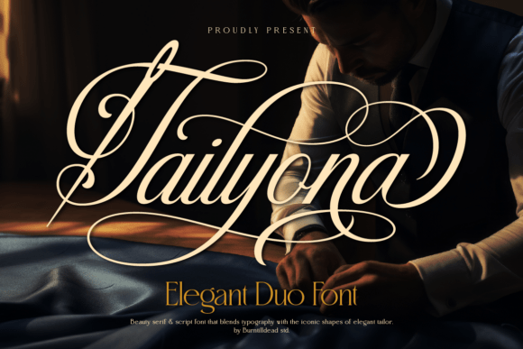 Tailyona script and sans duo fonts for beauty brands