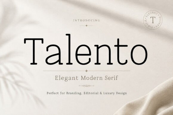 Talento elegant modern serif aesthetic fonts for instagram