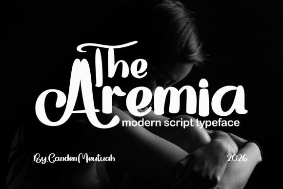 The Aremia bold modern script fonts for coffee and food brands